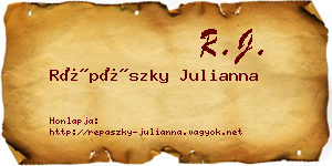 Répászky Julianna névjegykártya